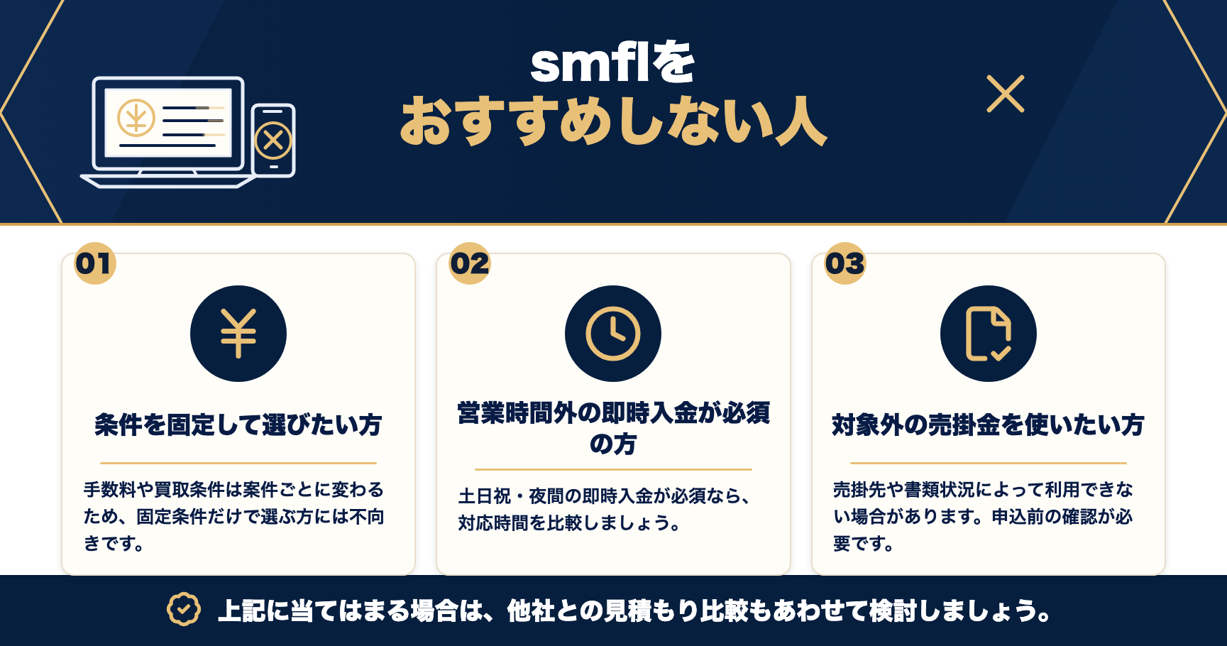 smflをおすすめしない人をまとめた図解